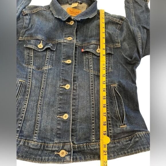 Levi’s Kid's Denim Jean Trucker Jacket Size XL 16 Medium Wash Unisex - Picture 6 of 11